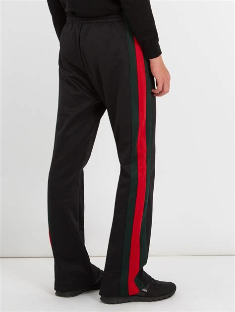 gucci black crop stretch pants|Gucci trousers for men.